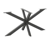 Coffee Table Leg Powder-Coated Stl Anthracite 98x58x42-43cm Spider with Leveler