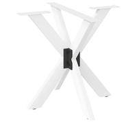 Coffee Table Leg White Powder-Coated Steel 85x85x(72-73)cm Spider AdjustablePads