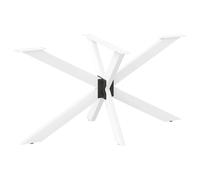 vidaXL Dining Table Leg Spider Shape White 150x78x(72-73) cm Steel, White
