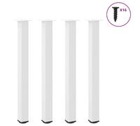 vidaXL Bar Table Legs 4 pcs White 100-102 cm Steel