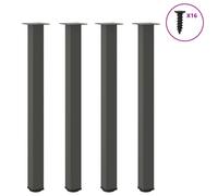 Coffee Table Legs 4pcs Anthracite 30-32cm Powder-Coated Steel 40x40mm InclScrews