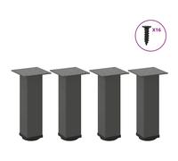 Coffee Table Legs 4pcs Anthracite Powder-Coated Steel 30-32cm Adjustable w/ pads