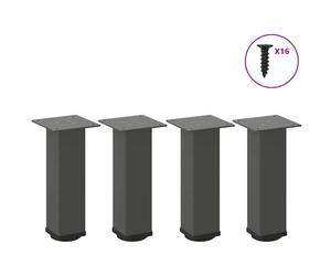 Coffee Table Legs 4pcs Anthracite Powder-Coated Steel 30-32cm Adjustable w/ pads