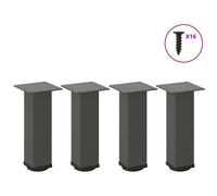 Coffee table legs 4pcs Powder-coated steel Anthracite 42-44cm Adjustable Stable