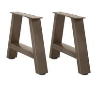 Coffee Table Legs A-Shape Black Powder-Coated Steel 30x(30-31)cm Adjustable Pair