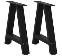 vidaXL Dining Table Legs A-Shaped 2 pcs 100x(72-73) cm Steel