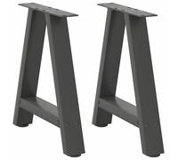 Coffee Table Legs A-Shaped Anthracite Powder-Coated Steel 38x(42-43)cm 2pcs adj