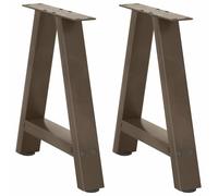 Coffee Table Legs A-Shaped Black Powder-Coated Steel 38x(42-43) cm Pair, screws
