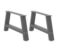 Coffee Table Legs A-Shaped Black Powder-Coated Steel 70x(30-31)cm Pair Levelers
