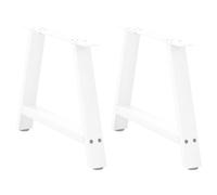 Coffee Table Legs A-Shaped White Powder-Coated Steel 60x(42-43)cm With Levelers