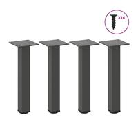 Coffee Table Legs Anthracite 42-44cm Powder-Coated Steel 40x40mm Adjustable with