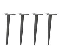 Coffee Table Legs Anthracite Powder-Coated Steel 30-31cm Conical 4pcs Adjustable