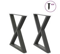 Coffee Table Legs Anthracite Powder-Coated Steel 30x(30-31.3)cm Adjustable 2pcs