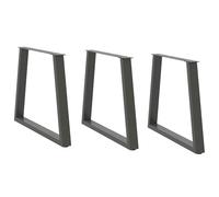 Coffee Table Legs Anthracite Powder-Coated Steel 50x(42-43cm) Adjustable V-Shape