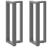 vidaXL Console Table Legs T-Shaped 2 pcs Black 38x25x(72-73) cm Steel, Black