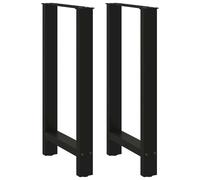 Coffee Table Legs Black Powder-Coated Steel 40 x (90-91) cm Adjustable Tube Sets
