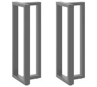 Coffee Table Legs Black Powder-Coated Steel T-Shaped 50x35x110cm Adjustable Pair