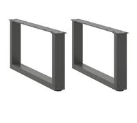 (black, 70 x (30-31) cm) vidaXL Coffee Table Legs Desk Legs Furniture Legs Bar Stand DIY U-Shaped Steel