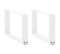 (white, 50 x (30-31) cm) vidaXL Coffee Table Legs Desk Legs Furniture Legs Bar Stand DIY U-Shaped Steel
