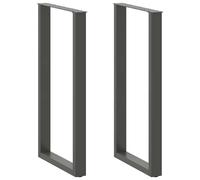 (black, 60 x (110-111) cm) vidaXL Coffee Table Legs Desk Legs Furniture Legs Bar Stand DIY U-Shaped Steel