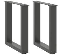(natural, 28 x (42-43) cm) vidaXL Coffee Table Legs Desk Legs Furniture Legs Bar Stand DIY U-Shaped Steel