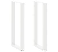 Bar Table Legs U-Shaped White 40x(100-101)cm Powder-Coated Steel, Incl Screws pc