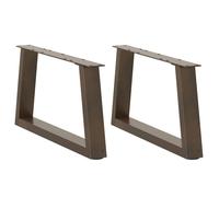 Coffee Table Legs Natural Steel V-Shape 70x30-31.3cm Powder-Coated Steel 2pcs UK