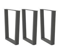 (anthracite, 70 x (72-73.3) cm/3 pcs) vidaXL Dining Table Legs V-Shape Desk Legs Kitchen Furniture Leg 3 pcs Steel