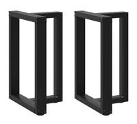 Coffee Table Legs T-Shaped 2 Pcs Steel