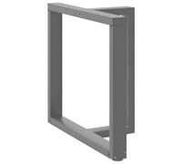Coffee Table Legs T-Shaped Black Powder-Coated Steel 70x35x72-73cm Pair Set of 2