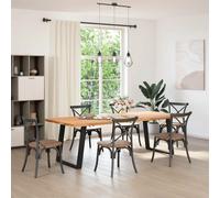 vidaXL Dining Table Legs U-Shaped 2 pcs Black 80x(72-73) cm Steel