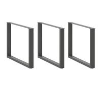 Coffee Table Legs U-Shaped Anthracite Powder-Coated Steel 100x73cm Set of Two UK
