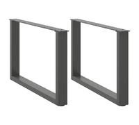 vidaXL Coffee Table Legs U-Shaped 2 pcs Anthracite 70x(42-43) cm Steel