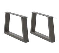 vidaXL Coffee Table Legs V-Shape 2 pcs Anthracite 50x(30-31.3) cm Steel - Black, Black