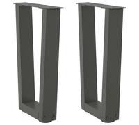 vidaXL Coffee Table Legs V-Shape 2 pcs Anthracite 28x(42-43.3) cm Steel