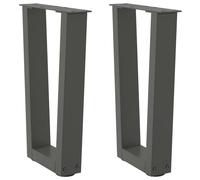 vidaXL Coffee Table Legs V-Shape 2 pcs Anthracite 38x(42-43.3) cm Steel