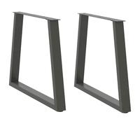 Coffee Table Legs V-Shape Anthracite Powder-Coated Steel 50x(42-43.3)cm Leveller