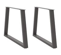 Coffee Table Legs V-Shape Powder-Coated Steel Anthracite 100x(72-73.3)cm Stable