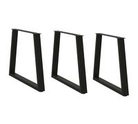 Coffee Table Legs V-Shape Powder-Coated Steel Black 50x(42-43.3)cm Adjustable x2