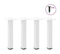 Coffee Table Legs White Powder-Coated Steel 30-32 cm Adjustable 4pcs. 40mm Tube