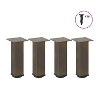 Coffee Table Legs White Powder-Coated Steel 30-32cm Adjustable 4pcs 40x40mm Tube