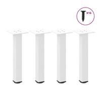 (white, 42-44 cm (40 mm)) vidaXL Coffee Table Legs Desk Legs Furniture Legs Bar Stand DIY 4 pcs Steel