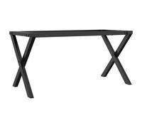 vidaXL Coffee Table Legs X-Frame Desk Legs DIY Metal Furniture Legs Steel