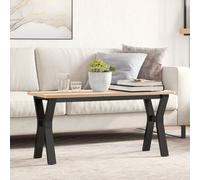 Coffee table legs Y-frame 90x30x43 cm Black powder-coated steel heavy-duty pair