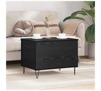 Coffee Table Lift-Top Black Oak Engineered Wood 60x44.5x45cm Storage HairpinLegs