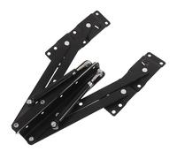 Coffee Table Lift Top Hardware with Gas Spring Folding Mechanism 2pcs | Black Iron Hardware Kit, Smooth Controlled Lifting Action, Living Room Use for Apartment Desks and Leisure