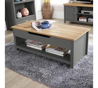 Avon Hidden Storage Lift Up Coffee Table Unit Home Source Dark Grey One Size