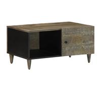 Coffee Table Light Grey 80x50x40 cm Solid Wood Mango side table vidaXL