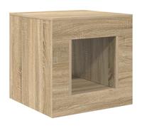 Coffee Table Black Oak Compact 51.5x50x50 cm Durable Moisture-Resistant Indoor