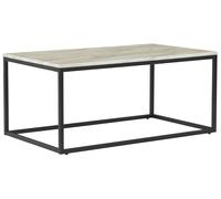 Coffee Table Marble Effect Beige and Black DELANO